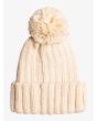 Gorro de punto Roxy Traffic Jam Girl Tapioca para niñas de 2 a 7 años posterior