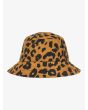 Gorro de pescador Roxy Urban Party Marrón con estampado de leopardo para mujer posterior