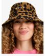 Mujer con Gorro de pescador Roxy Urban Party Marrón con estampado de leopardo