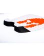 Grip para tablas de Surf Jam Traction Legend Warrior Helmet 1 pieza en color blanco y naranja lateral 
