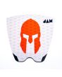 Grip para tablas de Surf Jam Traction Legend Warrior Helmet 1 pieza en color blanco y naranja