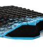 Grip para tablas de surf Creatures Mick Fanning Performance Traction negro y azul Pad 3 piezas posterior