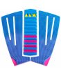 Grip para tablas de Surf Jam Traction Flashback 3 piezas en color azul con detalles en rosa 
