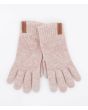 Guantes de punto Hurley Woven Knit beige para mujer frontal