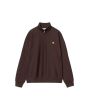 Carhartt WIP sudadera Half Zip American Script Palisander para hombre