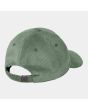 Parte trasera de la gorra Carhartt WIP Harlem Cap Park-Wax con cierre ajustable y logo grabado