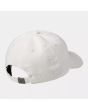 Parte trasera de la gorra de pana Harlem Cap Blanco Cera y Negra con cierre ajustable y hebilla metálica