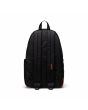 Vista trasera de la mochila Herschel negra y marrón Heritage 24L con correas acolchadas