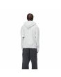 Hombre con sudadera de capucha Carhartt WIP American Script Sweat gris ceniza jaspeado posterior