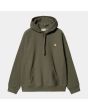 Sudadera con capucha Carhartt WIP American Script Sweat verde militar para hombre