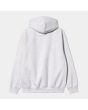 Sudadera con capucha Carhartt WIP Hooded Carhartt Sweat gris con logo rojo para hombre posterior