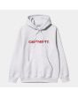Sudadera con capucha Carhartt WIP Hooded Carhartt Sweat gris con logo rojo para hombre