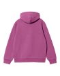 Sudadera con capucha Carhartt Hooded Sweatshirt Magenta con logo negro para hombre posterior