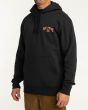 Hombre con sudadera de capucha Billabong Arch Wave negra lateral