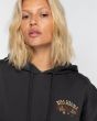 Mujer con sudadera de capucha Billabong Suns Up Negra serigrafía