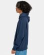 Hombre con sudadera de capucha Element Dusk azul marino lateral 