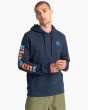 Hombre con Sudadera de capucha Element Kass Hood azul marino