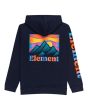 Sudadera con capucha Element Kass azul marino para niño posterior