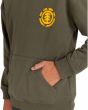 Niño con Sudadera de capucha Element Snake Youth Verde bolsillo