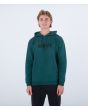 Hombre con sudadera de forro polar con capucha Hurley Fastlane Solid verde 