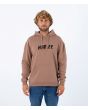 Hombre con sudadera de forro polar con capucha Hurley Fastlane Solid marrón