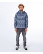 Hombre con sudadera polar con capucha Hurley Oceancare Sioux azul frontal