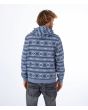Hombre con sudadera polar con capucha Hurley Oceancare Sioux azul posterior