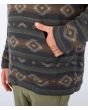 Hombre con sudadera de capucha Hurley Modern Surf Poncho Sherpa negra bolsillo