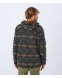 Hombre con sudadera de capucha Hurley Modern Surf Poncho Sherpa negra posterior