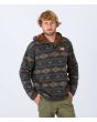 Hombre con sudadera de capucha Hurley Modern Surf Poncho Sherpa negra