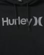 Sudadera con capucha Hurley One and Only Solid Summer Negra para hombre logo