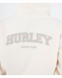 Mujer con Sudadera con capucha Hurley Stadium Pearl Ivory logo espalda