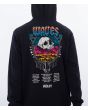 Hombre con sudadera polar de capucha Hurley Wave Tour Negra serigrafía espalda
