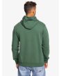 Hombre con sudadera de capucha Quiksilver Big Logo Verde posterior