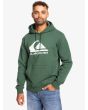 Hombre con sudadera de capucha Quiksilver Big Logo Verde