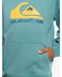 Niño con sudadera de capucha Quiksilver Big Logo Youth azul bolsillo