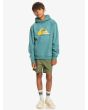 Niño con sudadera de capucha Quiksilver Big Logo Youth azul frontal