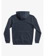 Sudadera con capucha Quiksilver Big Logo Youth Azul Marino para niños de 8 a 16 años posterior
