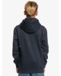 Niño con sudadera de capucha Quiksilver Big Logo Youth Azul Marino espalda