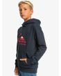 Niño con sudadera de capucha Quiksilver Big Logo Youth Azul Marino lateral