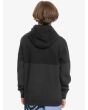 Niño con Sudadera de capucha Quiksilver Emboss Block Youth negra posterior