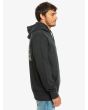 Hombre con Sudadera de capucha Quiksilver Neon Slab negra manga