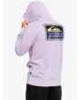 Hombre con Hoodie Quiksilver Neon Slab Lila capucha