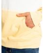 Hombre con sudadera de capucha Quiksilver Ombry Dye en rosa blanco y amarillo Tie Dye bolsillo