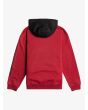 Sudadera con capucha Quiksilver Omni Logo Youth roja y negra para niños de 8 a 16 años posterior