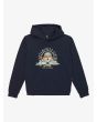 Sudadera Quiksilver azul marino con capucha y gráfico delantero para chico 8-16 años