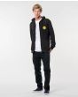 Hombre con Sudadera de forro polar con Capucha y Cremallera Rip Curl Original Wetty en color negro abierta