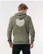 Hombre con Sudadera de forro polar con Capucha y Cremallera Rip Curl Original Wetty en color verde