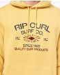 Hombre con Sudadera con forro polar y capucha Rip Curl Radiate Amarilla bordado