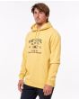 Hombre con Sudadera con forro polar y capucha Rip Curl Radiate Amarilla lateral